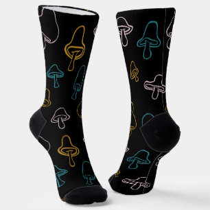 Cute Fun Colourful Mushroom Pattern Socks