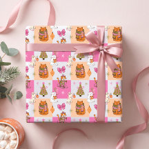 Cute Fun Colourful Retro Holiday Christmas Cats