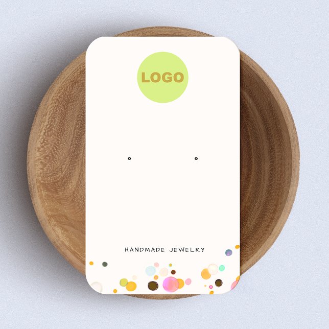 Cute Fun Confetti  Stud Earring  Jewellery Business Card (Creator Uploaded)