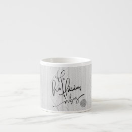 Cute Fun Cosy Sweater White/Black Script Holiday  Espresso Cup
