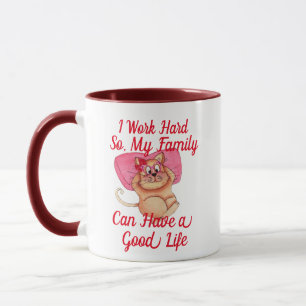 Cute Fun Customisable Adorable Funny Cat Dad Mum Mug