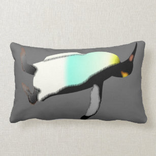 Cute Fun Emperor Penguin Boy's Room Lumbar Cushion