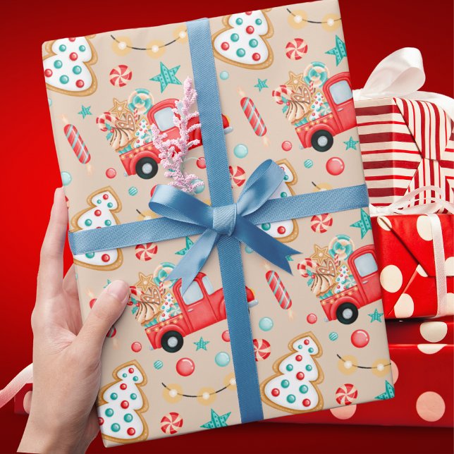 Cute Fun Festive Classic Christmas  Wrapping Paper (Creator Uploaded)