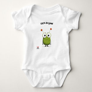 Cute & Fun for Nature & Joy Lovers - Green alien Baby Bodysuit