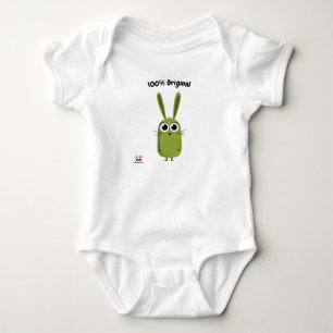 Cute & Fun for Nature & Joy Lovers - Green Rabbit Baby Bodysuit