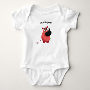 Cute & Fun for Nature & Joy Lovers - Pink Rhino Baby Bodysuit