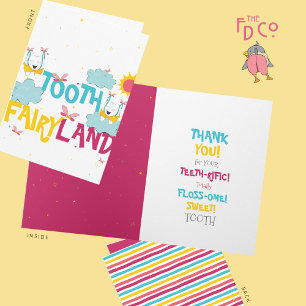 Cute Fun Funny Tooth Fairy Thank You Pun Card