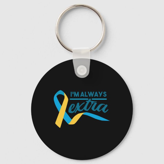 Cute Fun Gift World Down Syndrome Day  Key Ring (Front)