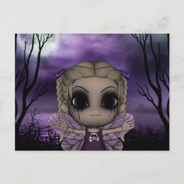 Cute Fun Gothic Fairy 1 Postcard (Front)