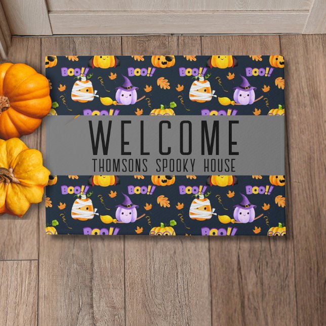 Cute Fun Halloween Costume Pumpkin  Doormat (Creator Uploaded)