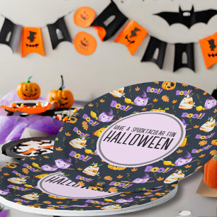 Cute Fun Halloween Costume Pumpkin Paper Plate