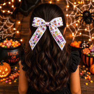 Cute Fun Halloween Spooky Pink Orange Grosgrain Ribbon