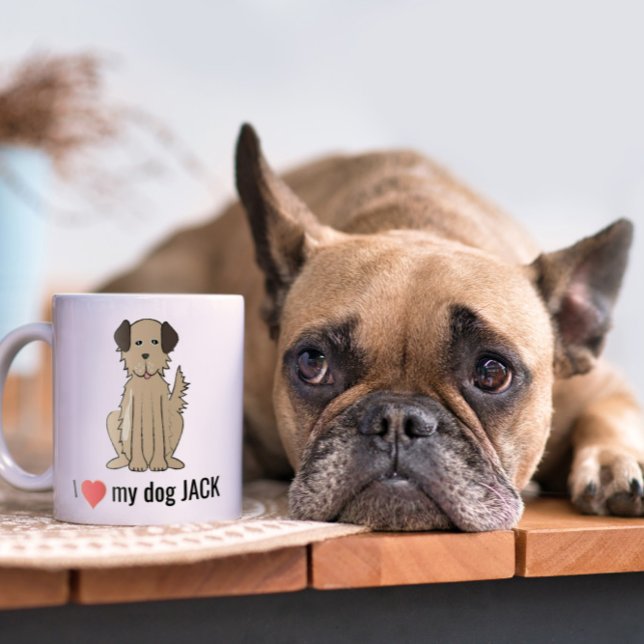 Cute Fun I Heart My Dog Custom Whimsical  Coffee Mug (Creator Uploaded)
