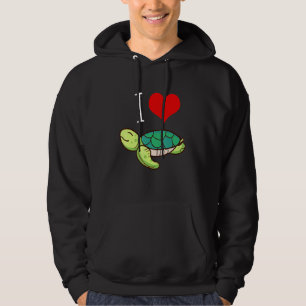 Cute Fun I Love Turtles Design Gift Hoodie