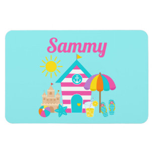 Cute Fun Kids Beach Summer Magnet