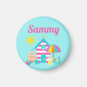 Cute Fun Kids Beach Summer Magnet