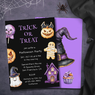 Cute Fun Kids Halloween Party  Invitation