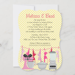 Cute Fun Kitchen Lingerie Bridal Shower Invitation
