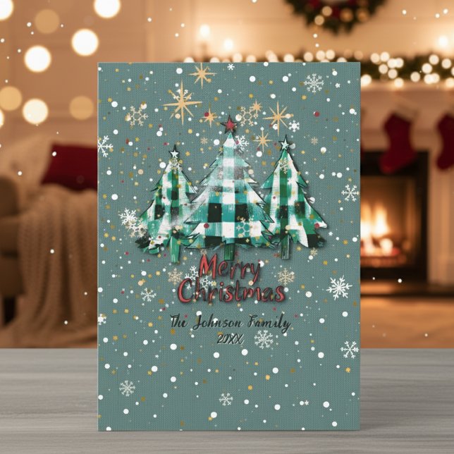 Cute Fun Modern Rustic Christmas Card (Creator Uploaded)