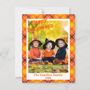 Cute Fun Orange Pattern Custom Photo Halloween