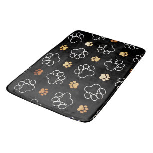 Cute Fun Pet Dog Paw Print Bath Mat