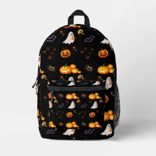 Cute Fun Pumpkin ghost bat Witch Halloween Party Printed Backpack