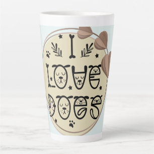 CUTE FUN QUIRKY DESIGN FOR DOG LOVERS  LATTE MUG