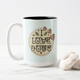 CUTE FUN QUIRKY DESIGN FOR DOG LOVERS Two-Tone COFFEE MUG