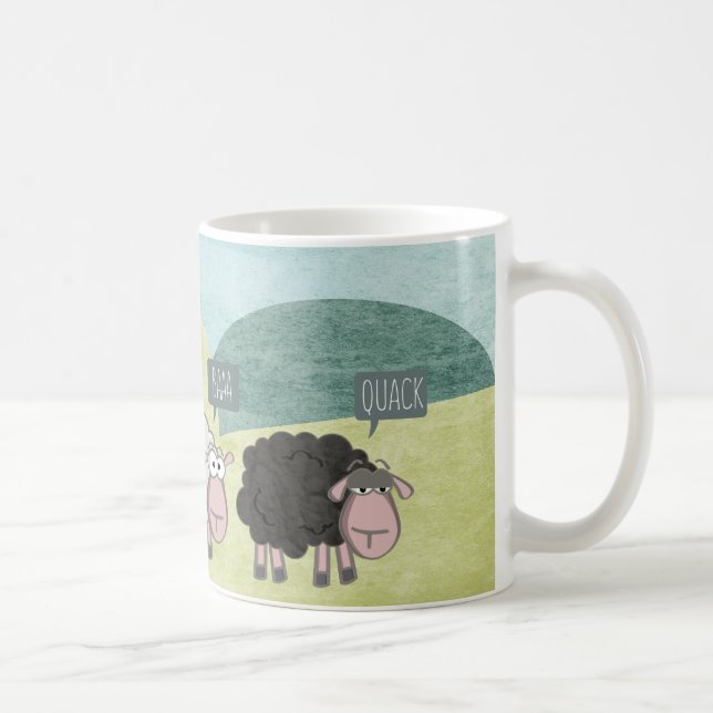 Cute Fun Rebel Sheep Coffee Mug (Right)