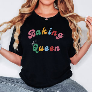 Cute Fun Retro Baking Queen Royal Womens T-Shirt