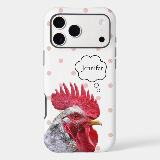 Cute Fun Rooster iPhone / iPad case (Back)