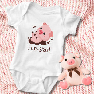 Cute Fun Sized Piglet  Baby Bodysuit