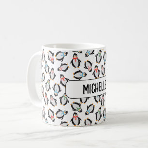 Cute Fun Snow Christmas Penguins Kids Mug