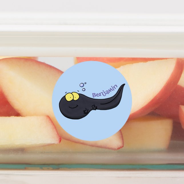 Cute fun tadpole cartoon illustration (Affixed)