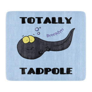 Cute fun tadpole cartoon illustration cutting board