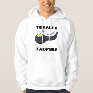 Cute fun tadpole cartoon illustration hoodie