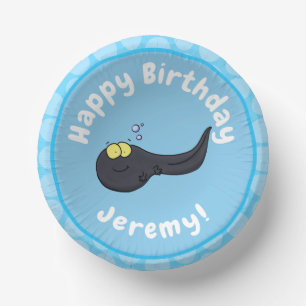 Cute fun tadpole cartoon illustration paper plate