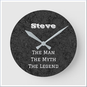 Cute Fun The Man The Myth The Legend Personalized Round Clock