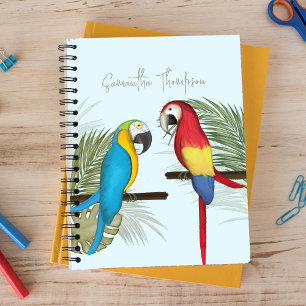 Cute Fun Typography Tropical Personalised Notebook