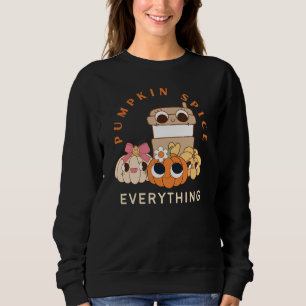 Cute Fun Whimsical Pumpkin Spice Latte Sweatshirt