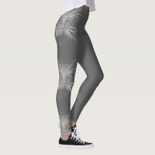 Cute Funky Cat Kitten Eyes Face Sketch Leggings