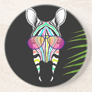 CUTE FUNKY ZEBRA COASTER