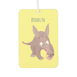 Cute funny aardvark cartoon car air freshener