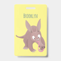 Cute funny aardvark cartoon