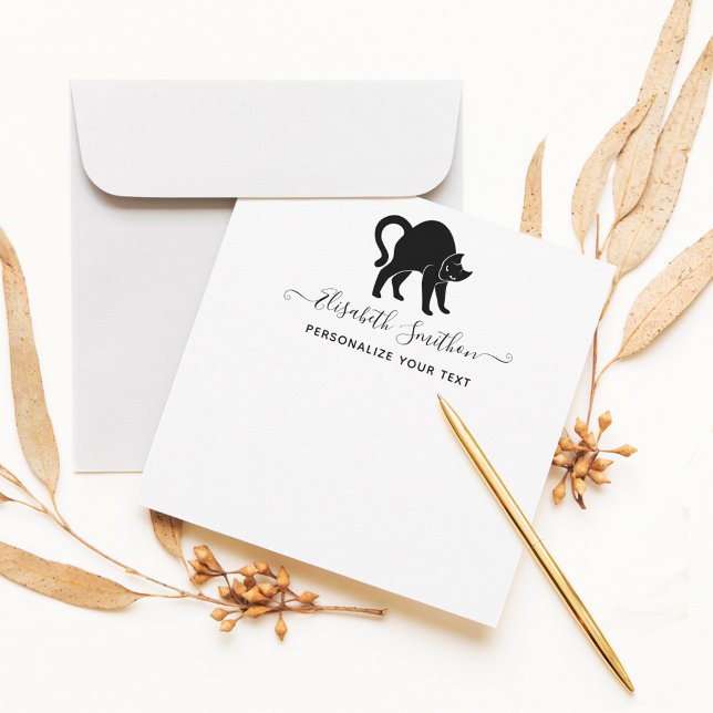 Cute Funny Animal Pet Cat Chic Personal Stationery Card (Creator Uploaded)