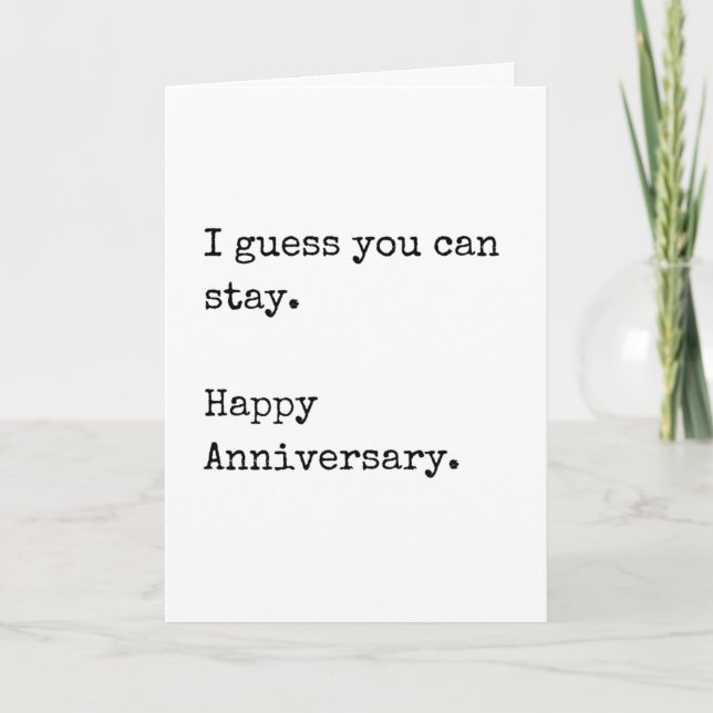 Cute Funny Anniversary Card (Front)