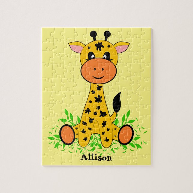 Cute funny baby giraffe for kids,  jigsaw puzzle (Vertical)