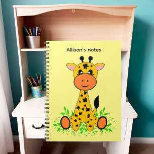 Cute funny baby giraffe for kids notebook
