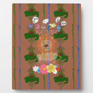Cute Funny Baby Lion King: Hakuna Matata Design Plaque