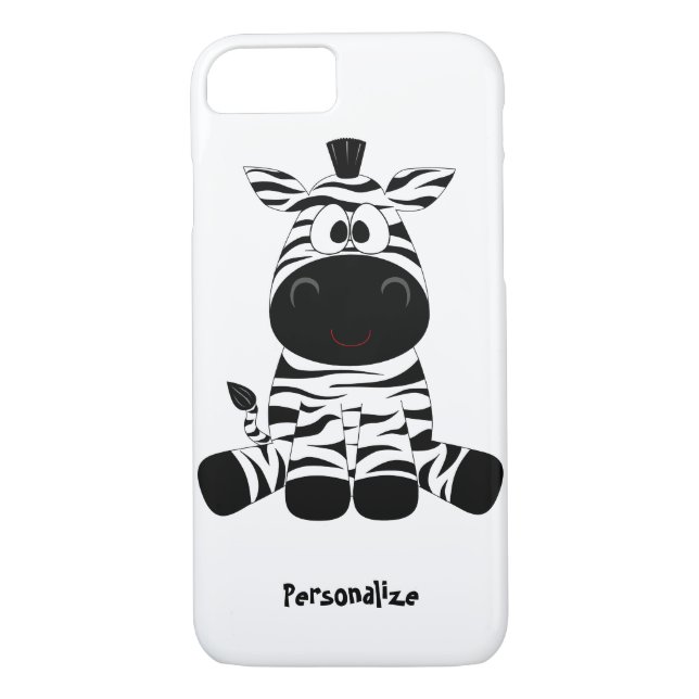 Cute & Funny Baby Zebra Cartoon Personalise Case-Mate iPhone Case (Back)